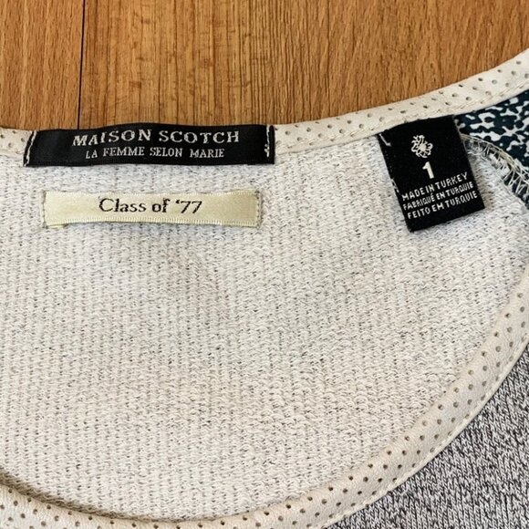 Maison Scotch Grey Short Sleeve Sweater Mini Dress - Picture 8 of 15